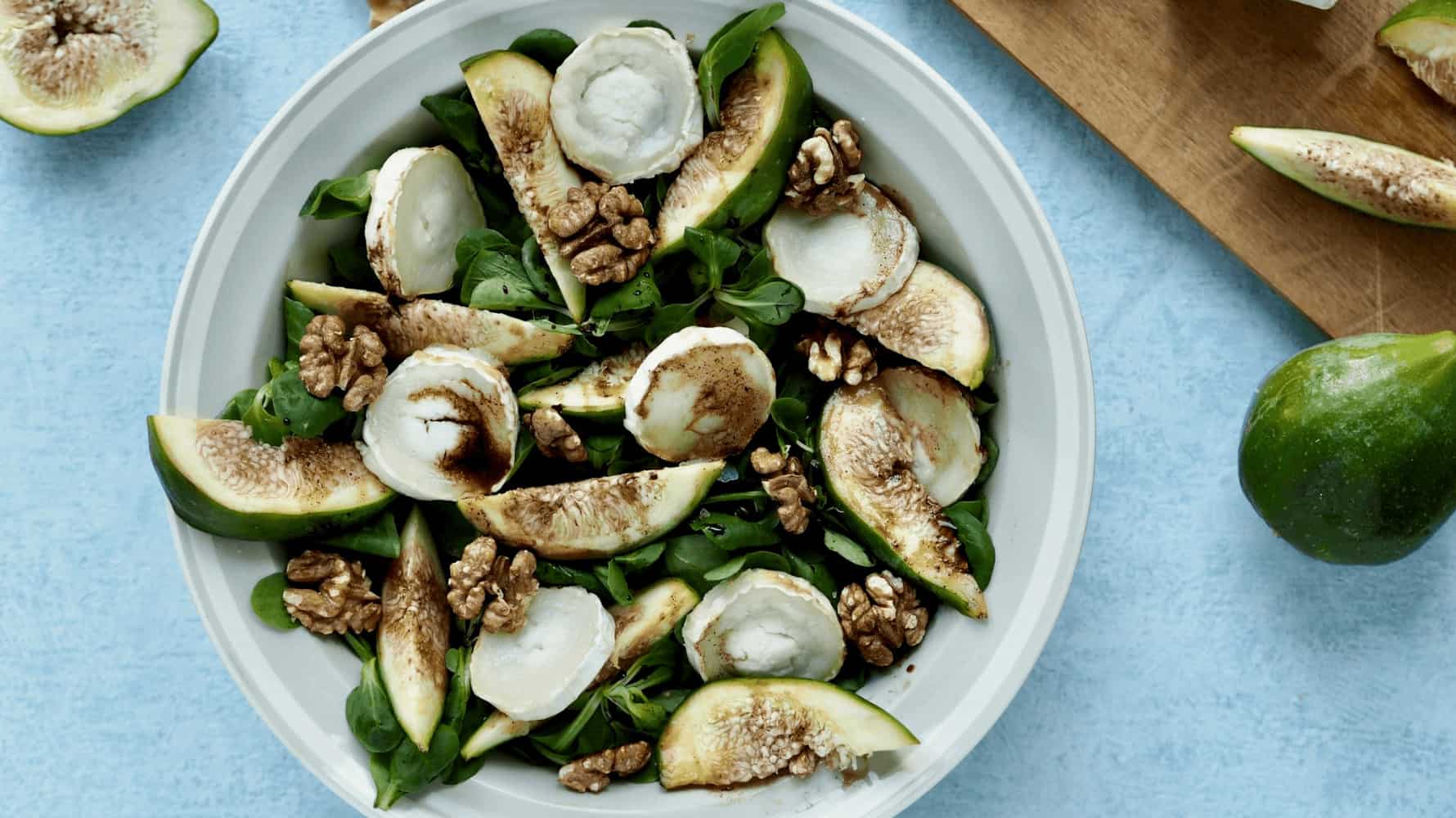 Salat med figner og gedeost