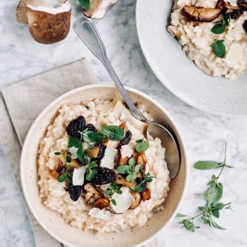 Svamperisotto med revet parmesan