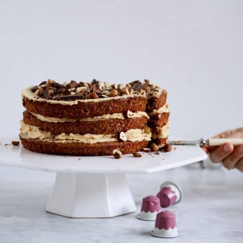 Rugbrødslagkage med kaffeganache