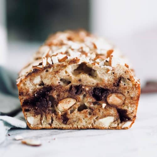 Bananbrød med surdej og chokolade