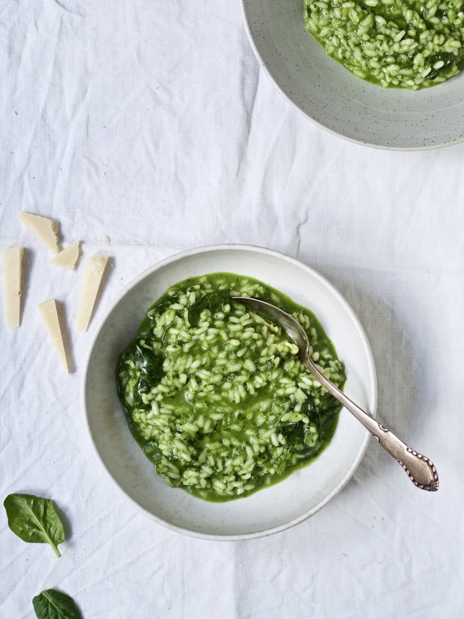 Risotto med spinat - den bedste opskrift på spinatrisotto