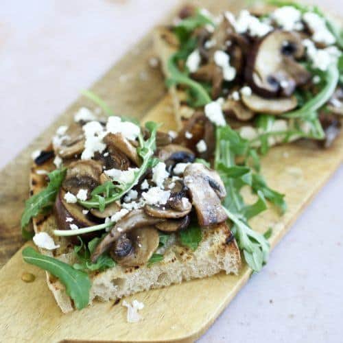 Bruschetta med svampe og ost