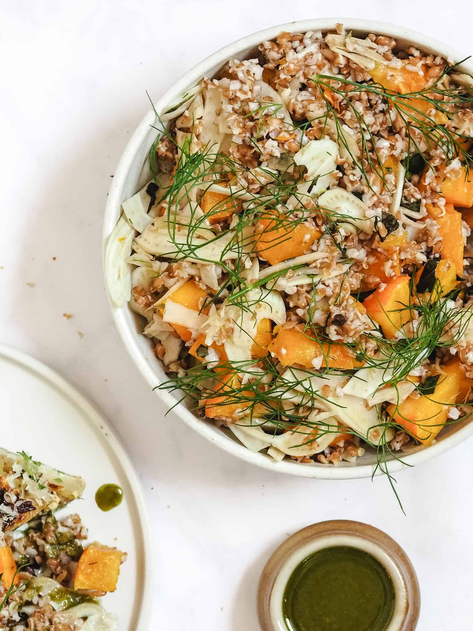 Hvedekernesalat med græskar