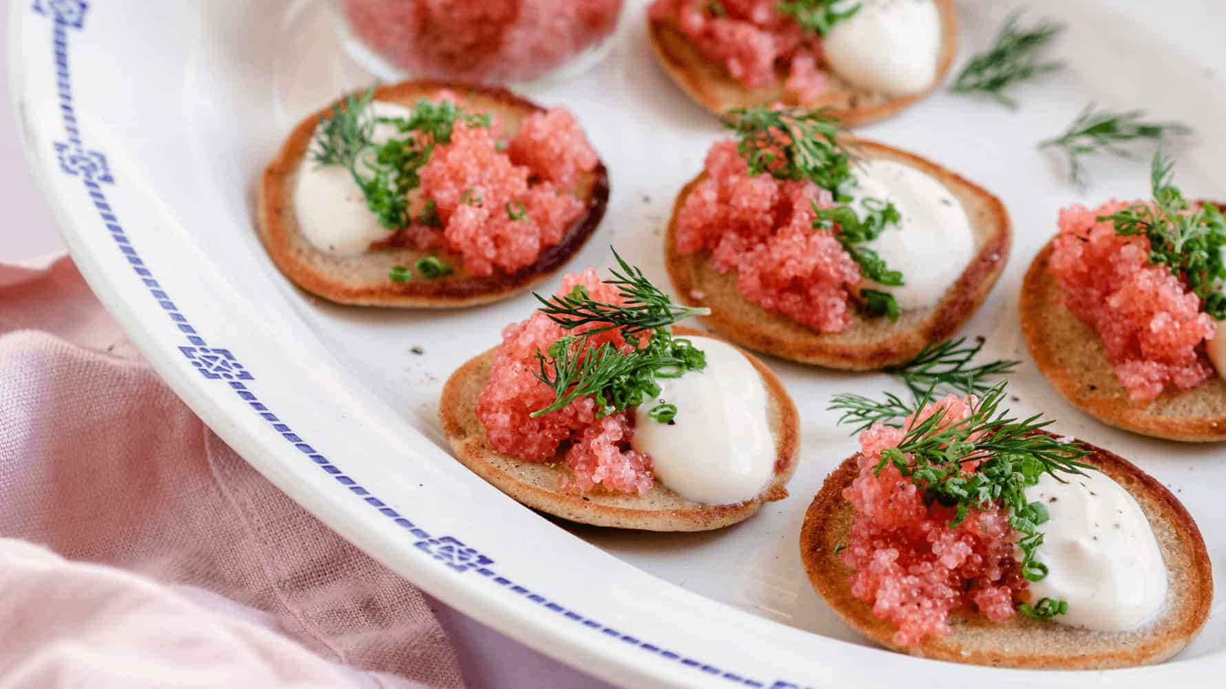 Blinis med stenbiderrogn