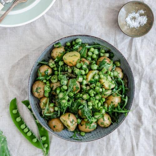 opskrift på kold grøn kartoffelsalat med