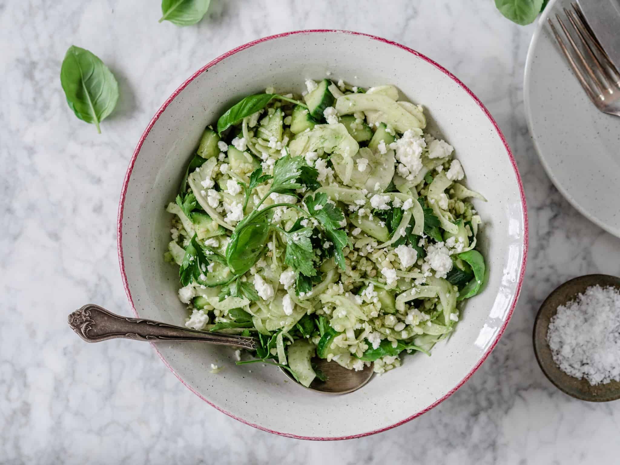 Grøn bulgursalat