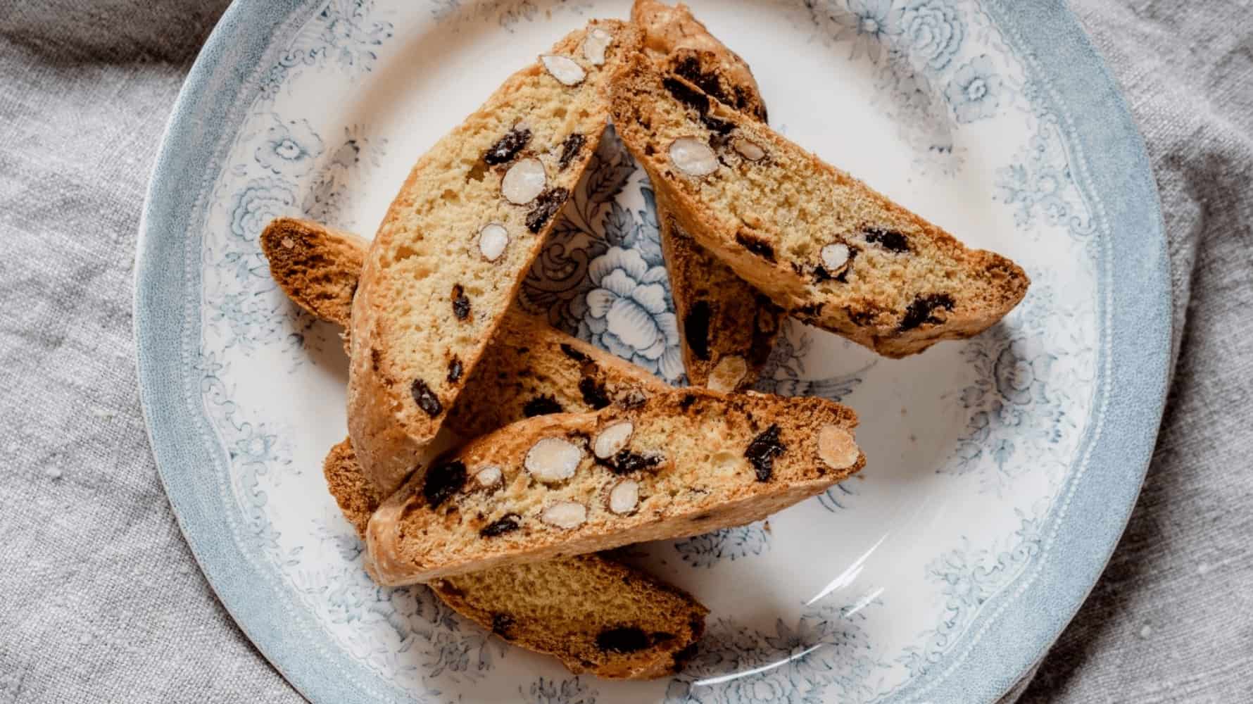 Biscotti med mandler og chokolade