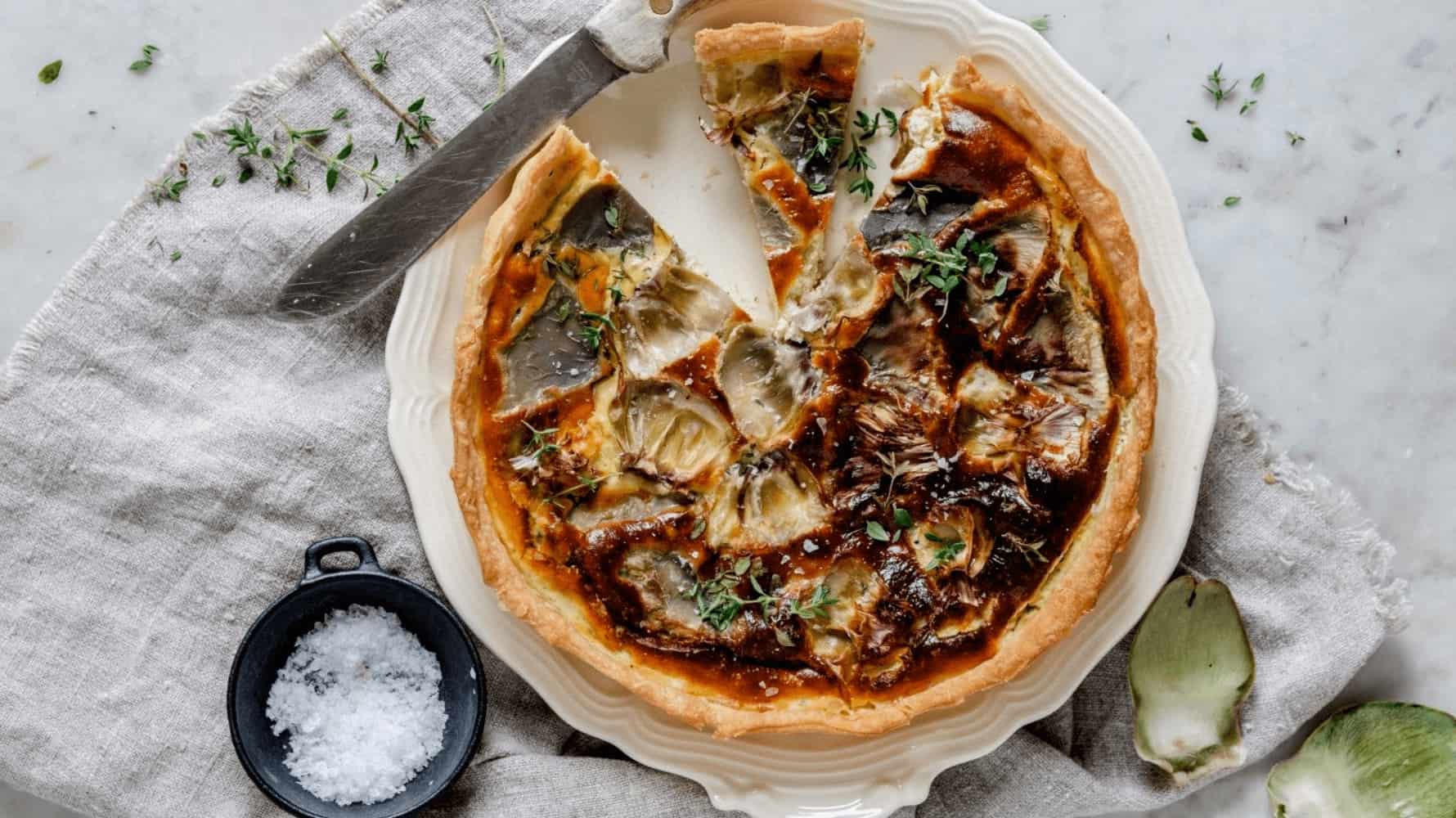 Tærte med artiskok og ricotta