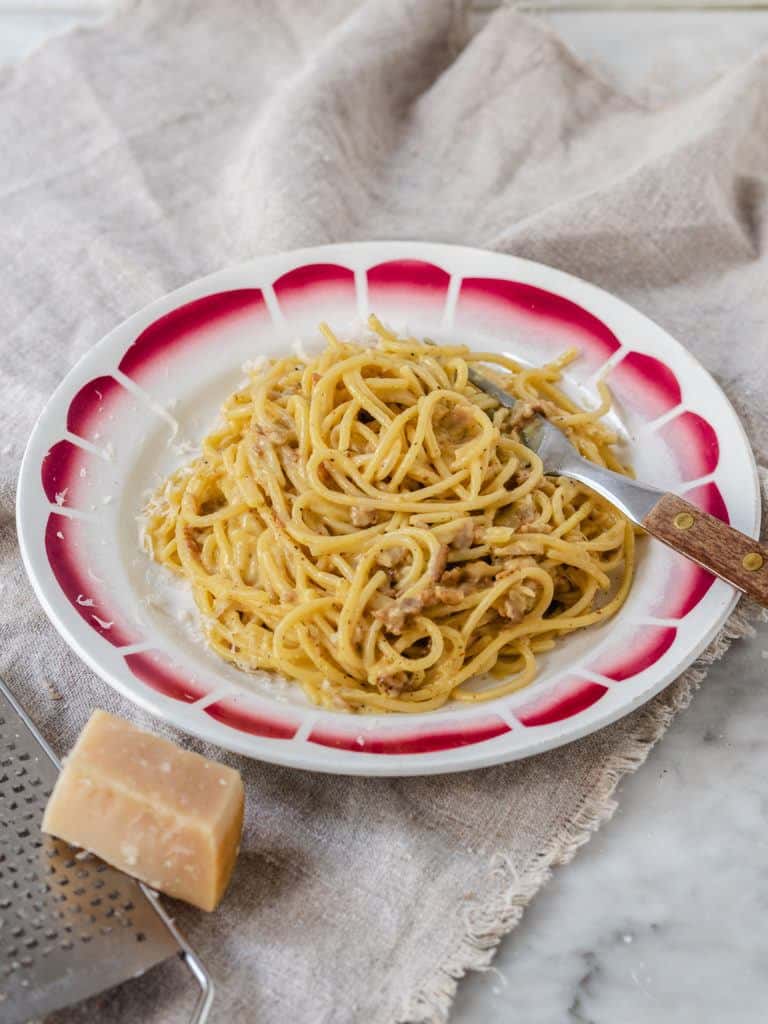 Spaghetti Carbonara med æg