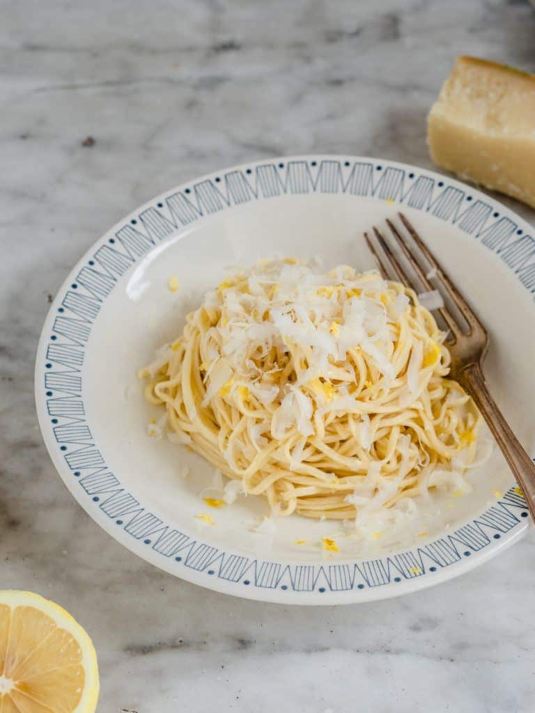 Verdens hurtigste pasta med citron og parmesan