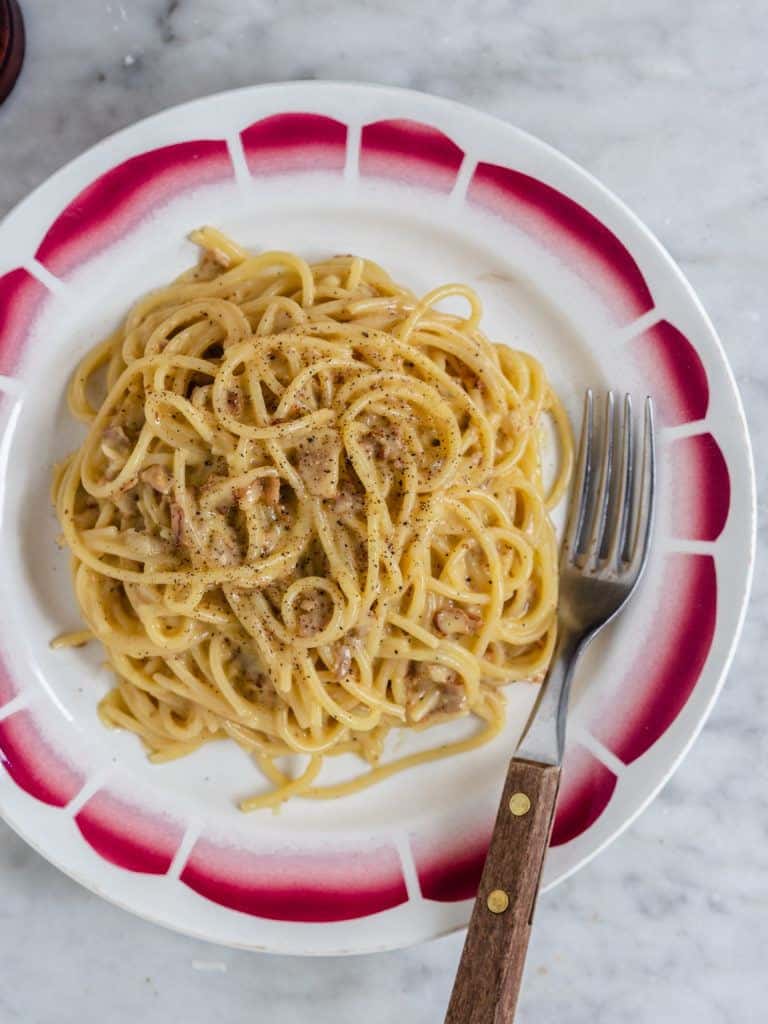 ægte italiensk Spaghetti Carbonara