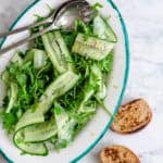 grøn salat med agurk