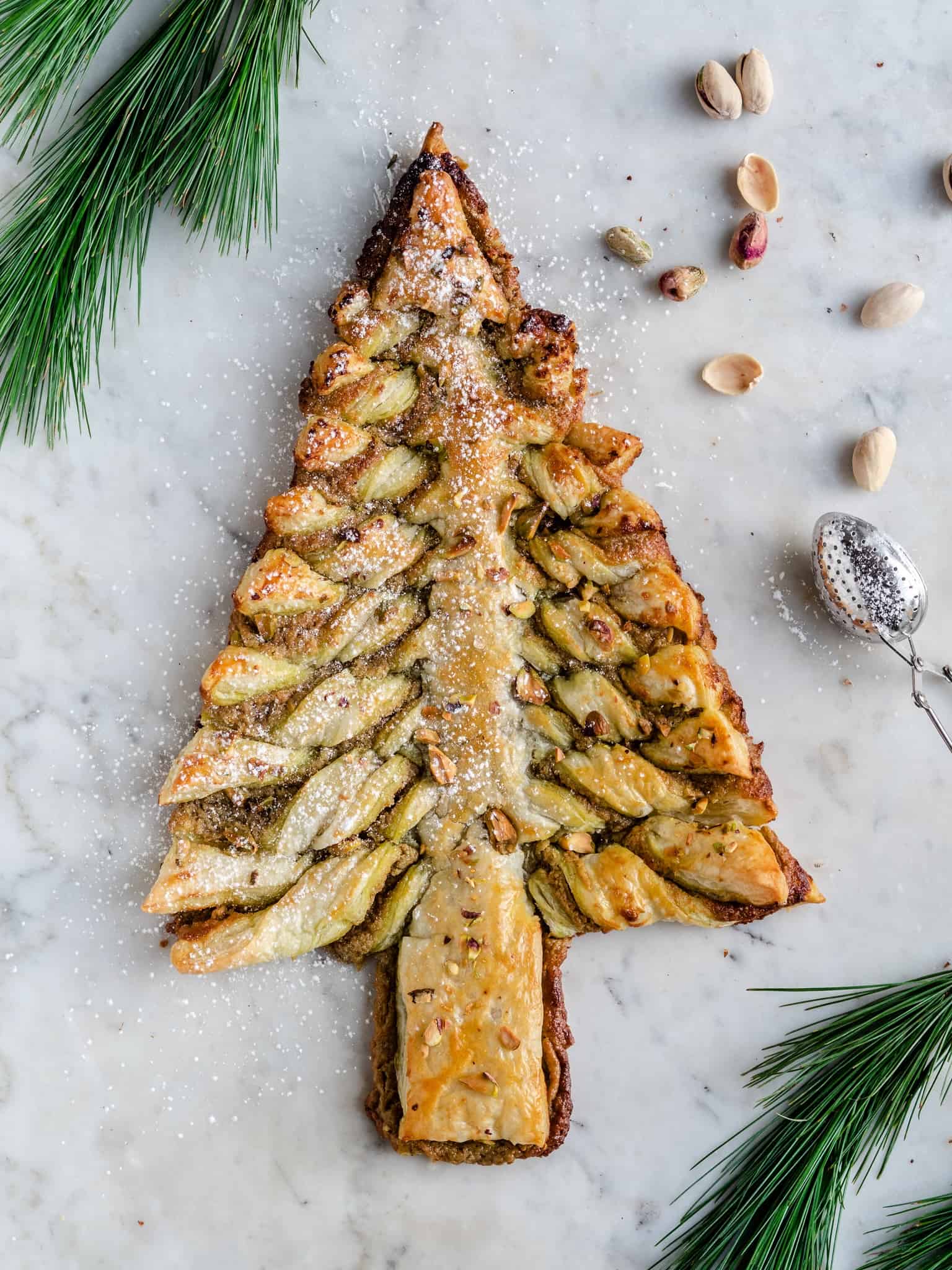 Juletræ med pistacie remonce