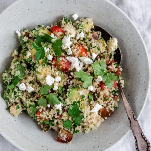 hurtig couscous salat med feta