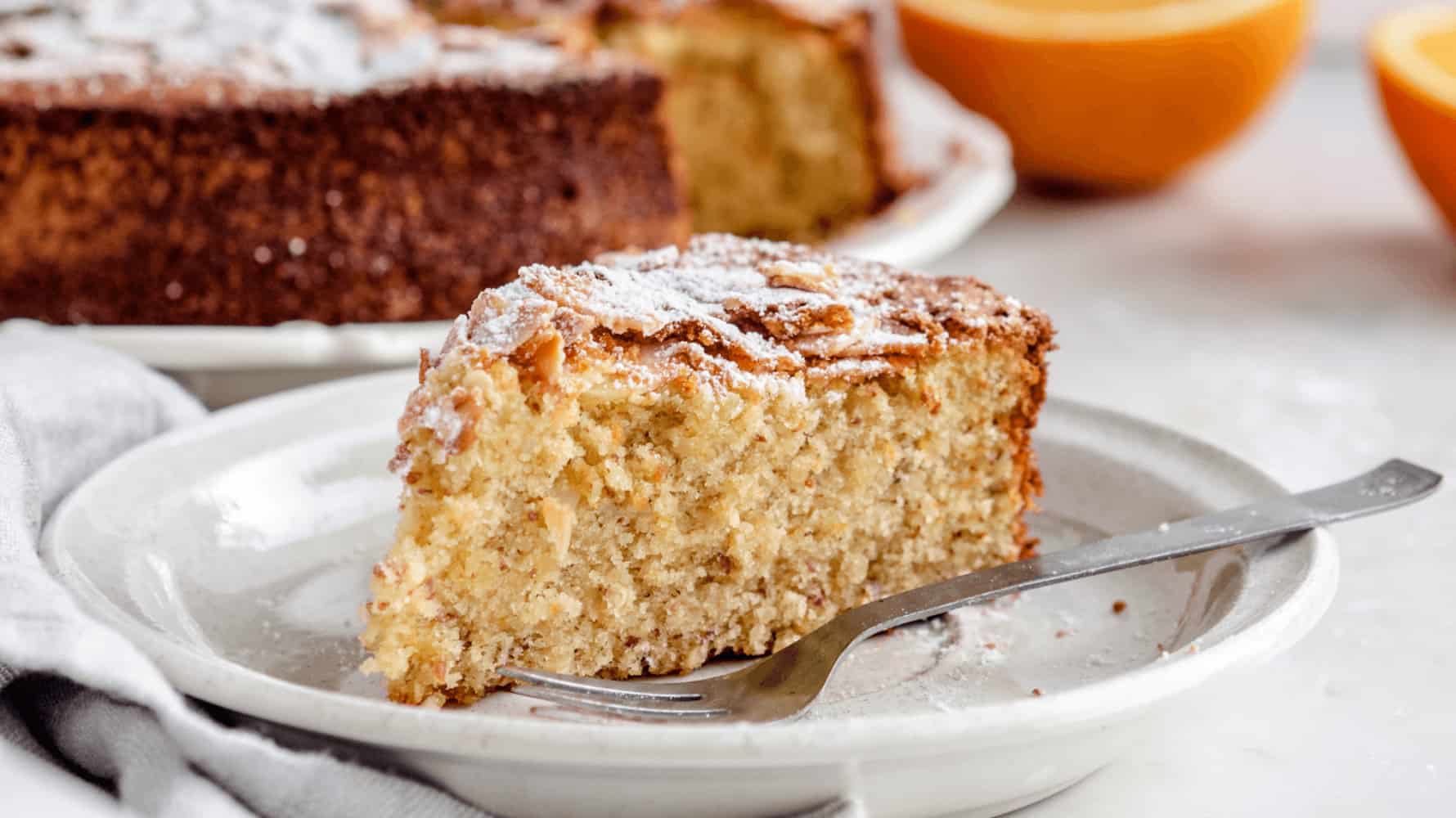 Mandelkage med olivenolie og appelsin