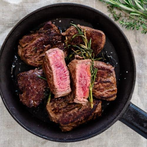 opskrift på oksemørbrad steaks