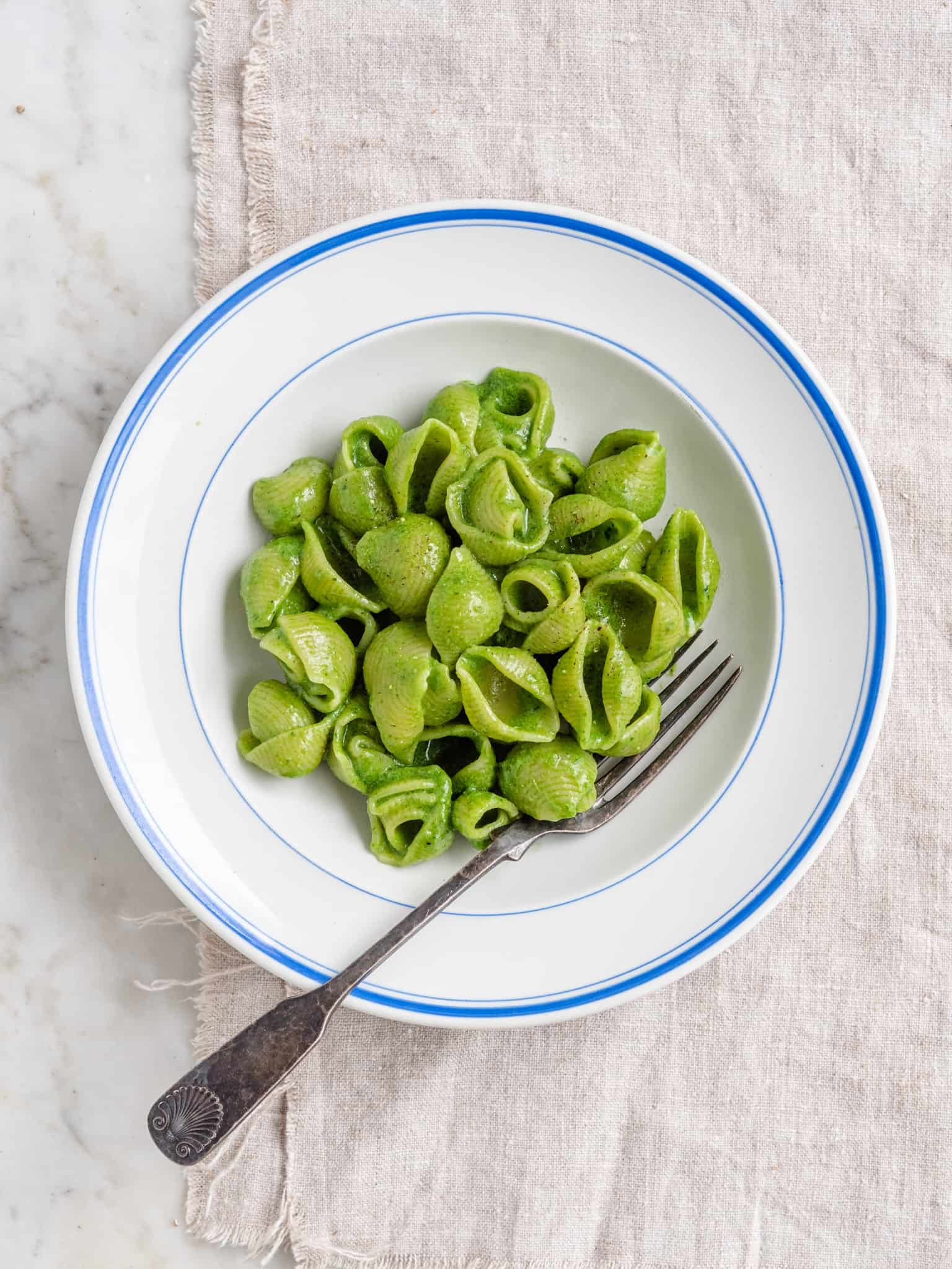 Pasta med rucolacreme