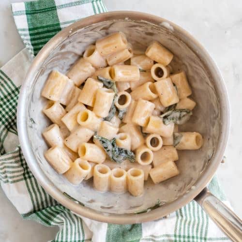 Pasta med creme cheese sauce