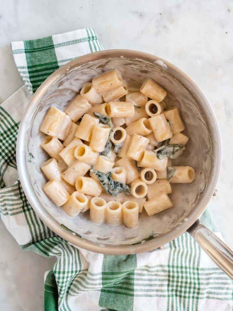 Pasta med creme cheese sauce