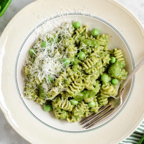 Pasta med ærtecreme