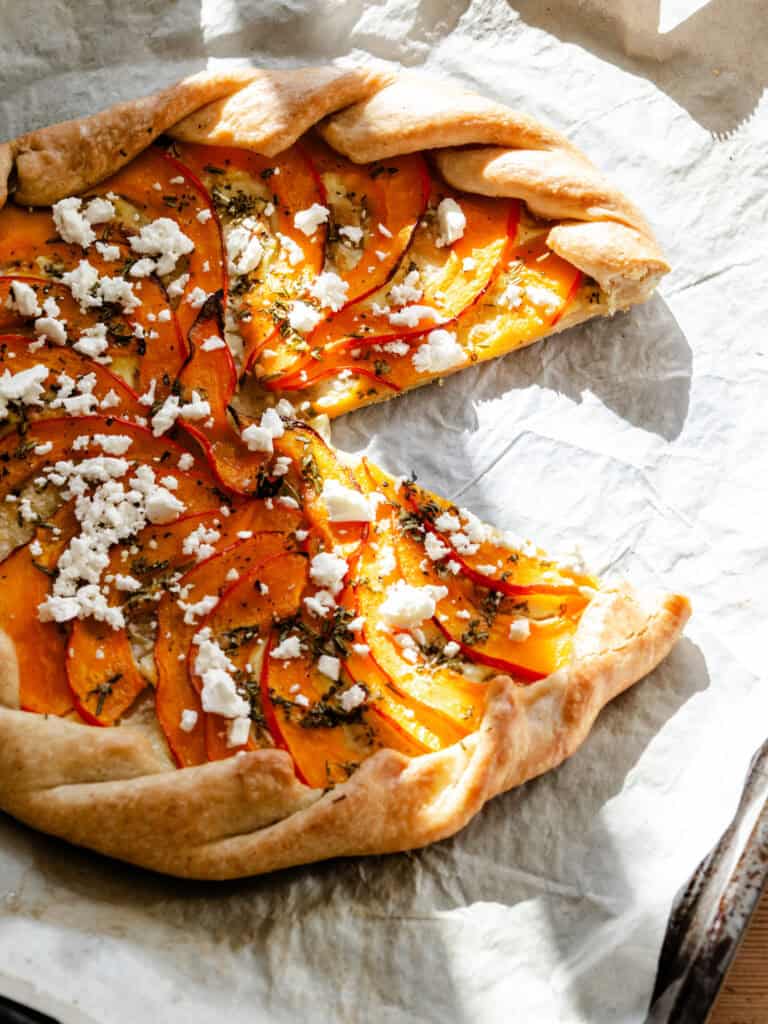 rustik galette med hokkaido og feta