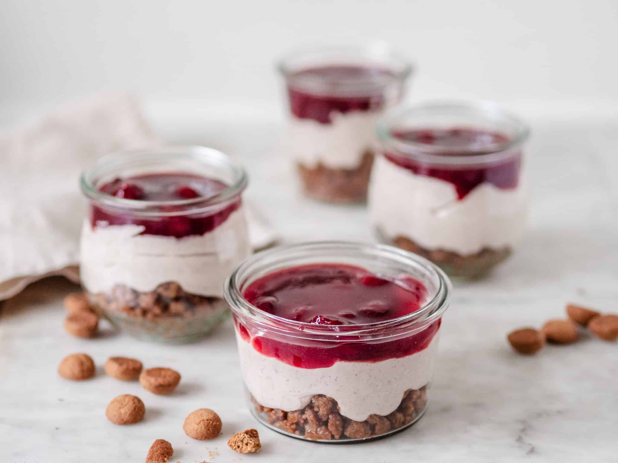 Julecheesecake i glas