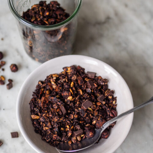 Chokolade granola med kakao