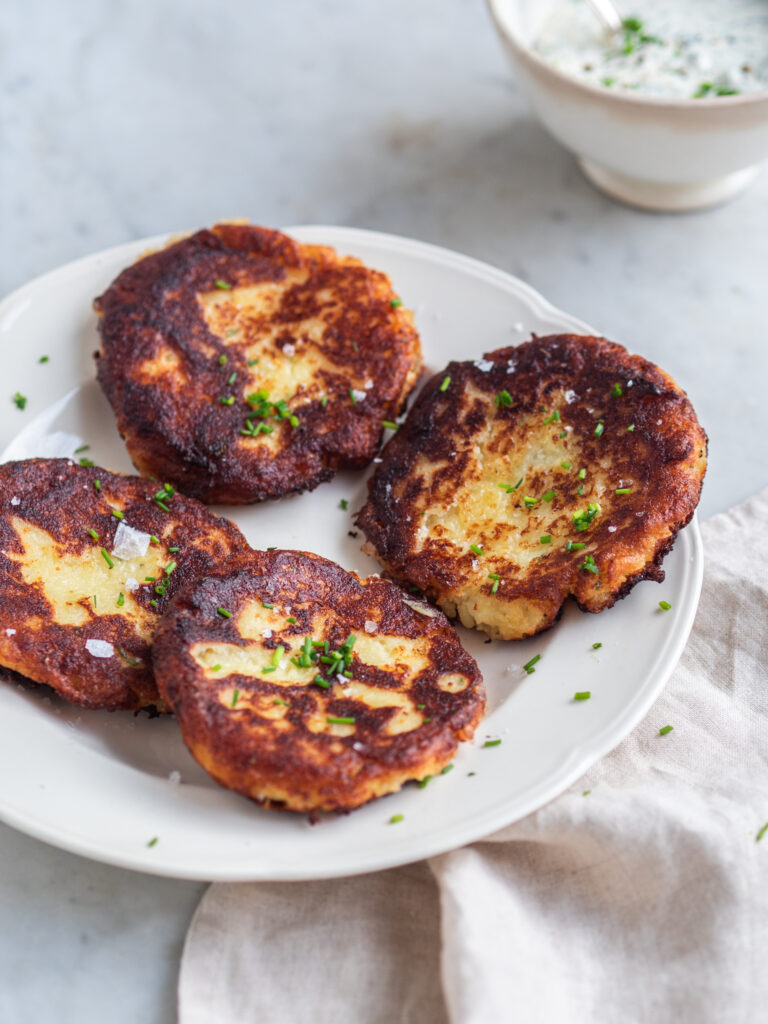 kartoffelpandekager af kogte kartofler