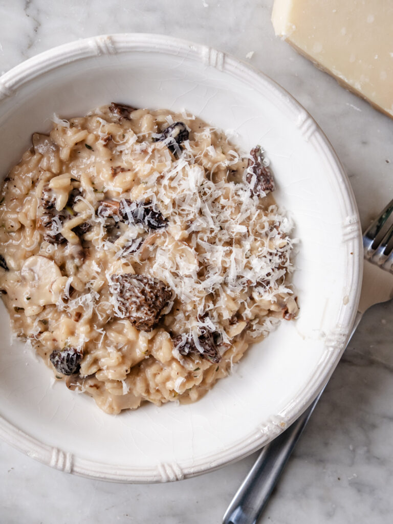 cremet Morkel risotto med tørrede morkler