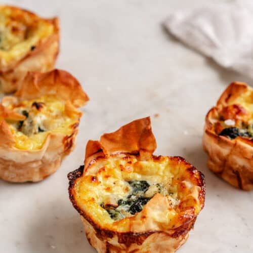 Små filodejsmuffins med spinat og feta -2