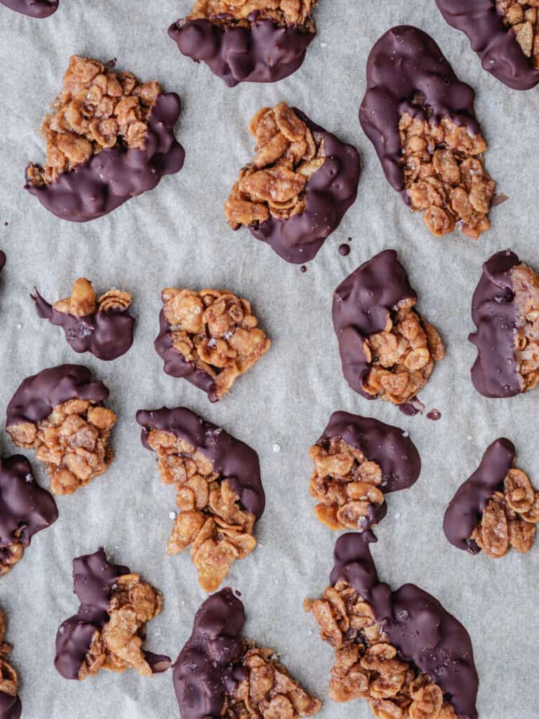 Karamel cornflakes-crackers med chokolade-1