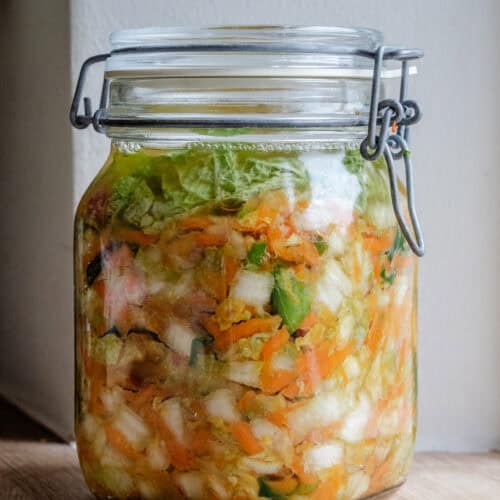 Nem opskrift på hjemmelavet kimchi med kål, gulerødder og løg