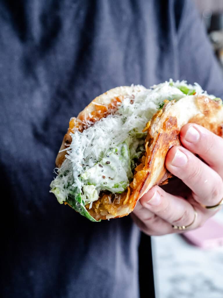 Crispy Cæsar tacos