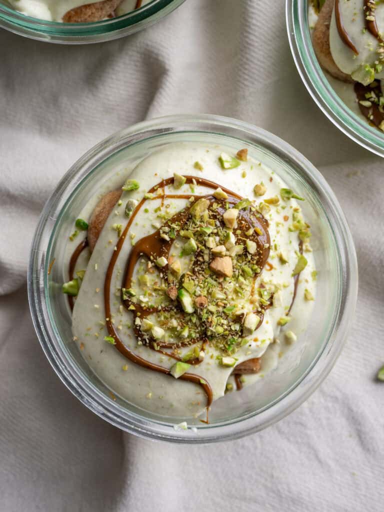Pistacie tiramisu i glas med pistaciecreme