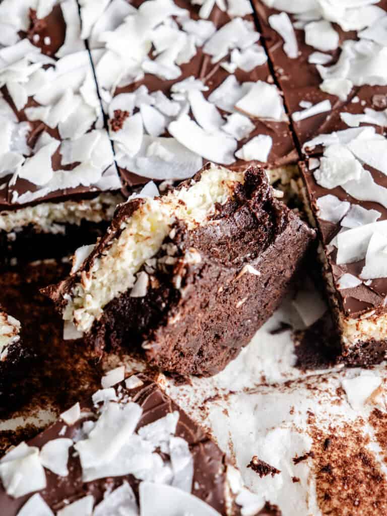 brownie med kokos