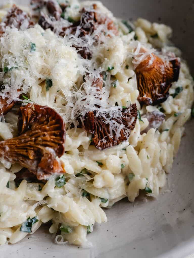 orzo med kantareller