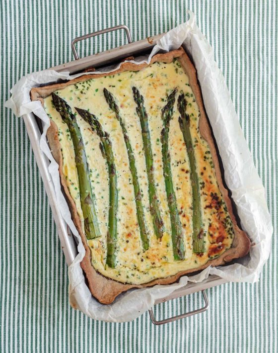 Aspargestærte med ricotta