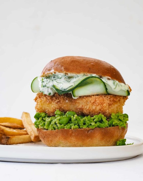 Hjemmelavet fiskeburger