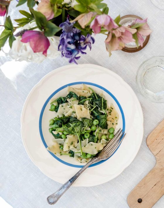 Pasta med ærter