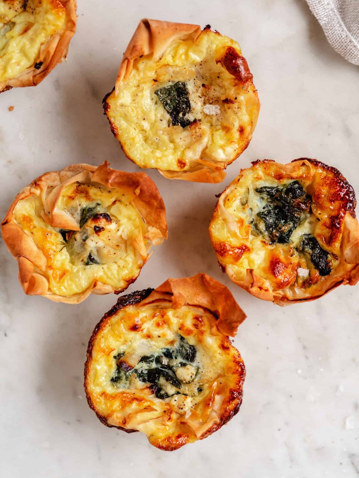 Små filodejsmuffins med spinat og feta -3