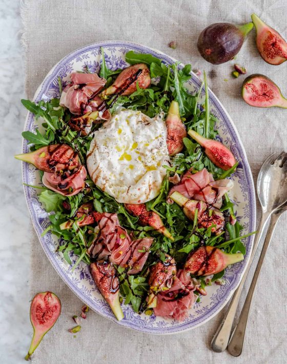 figensalat med burrata