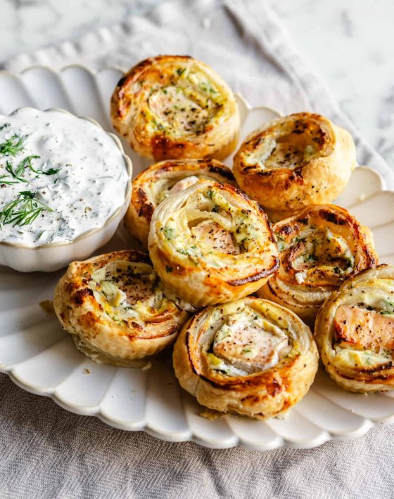 laksemuffins med butterdej og ricottacreme